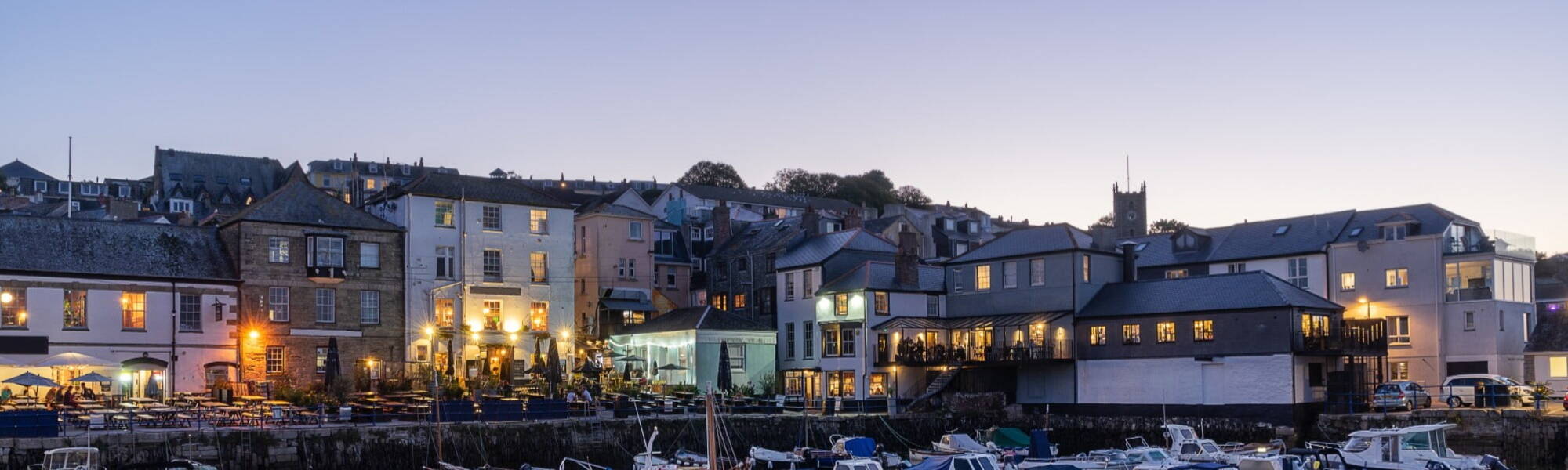 Custom House Quay in Falmouth Cornwall England