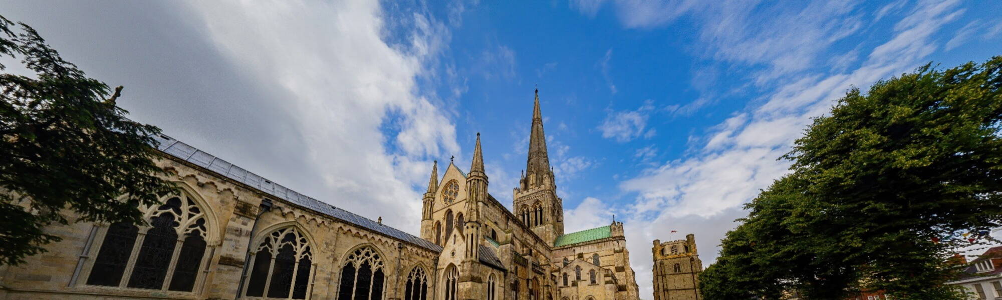 Sunny exterior view near Chichester Cathedral