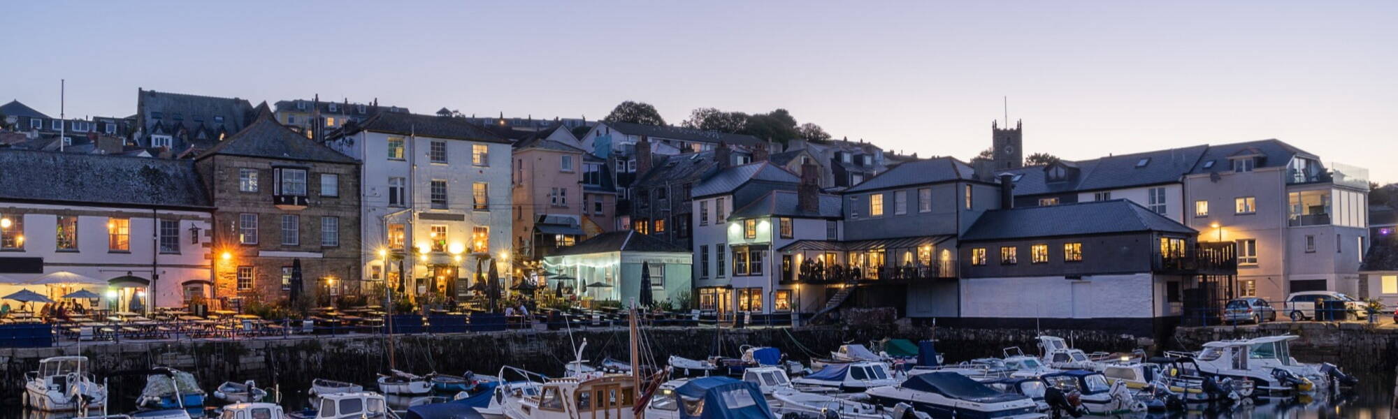 Custom House Quay in Falmouth Cornwall England